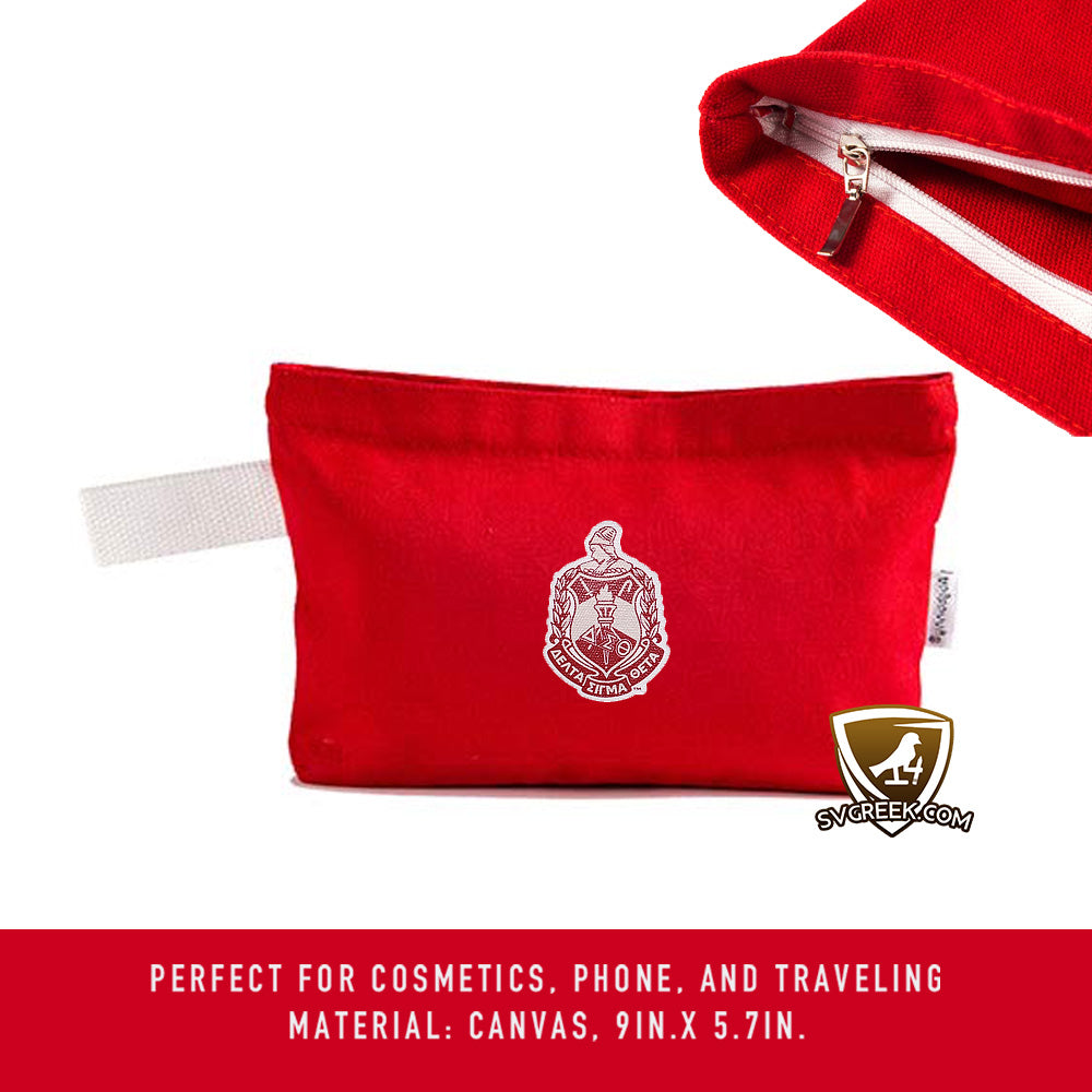 Canvas Cosmetic Pouch - ΔΣΘ