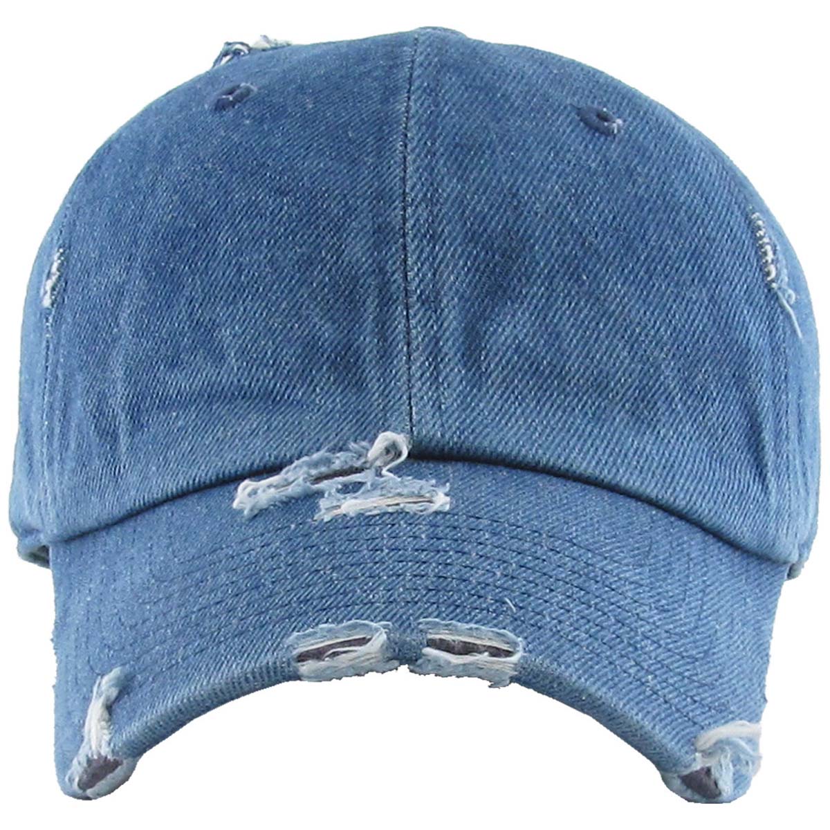 distressed denim cap