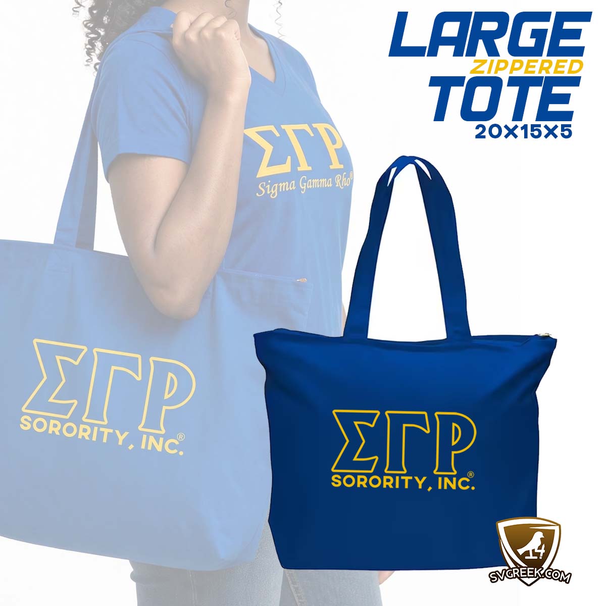 Canvas Zip Tote -SGR