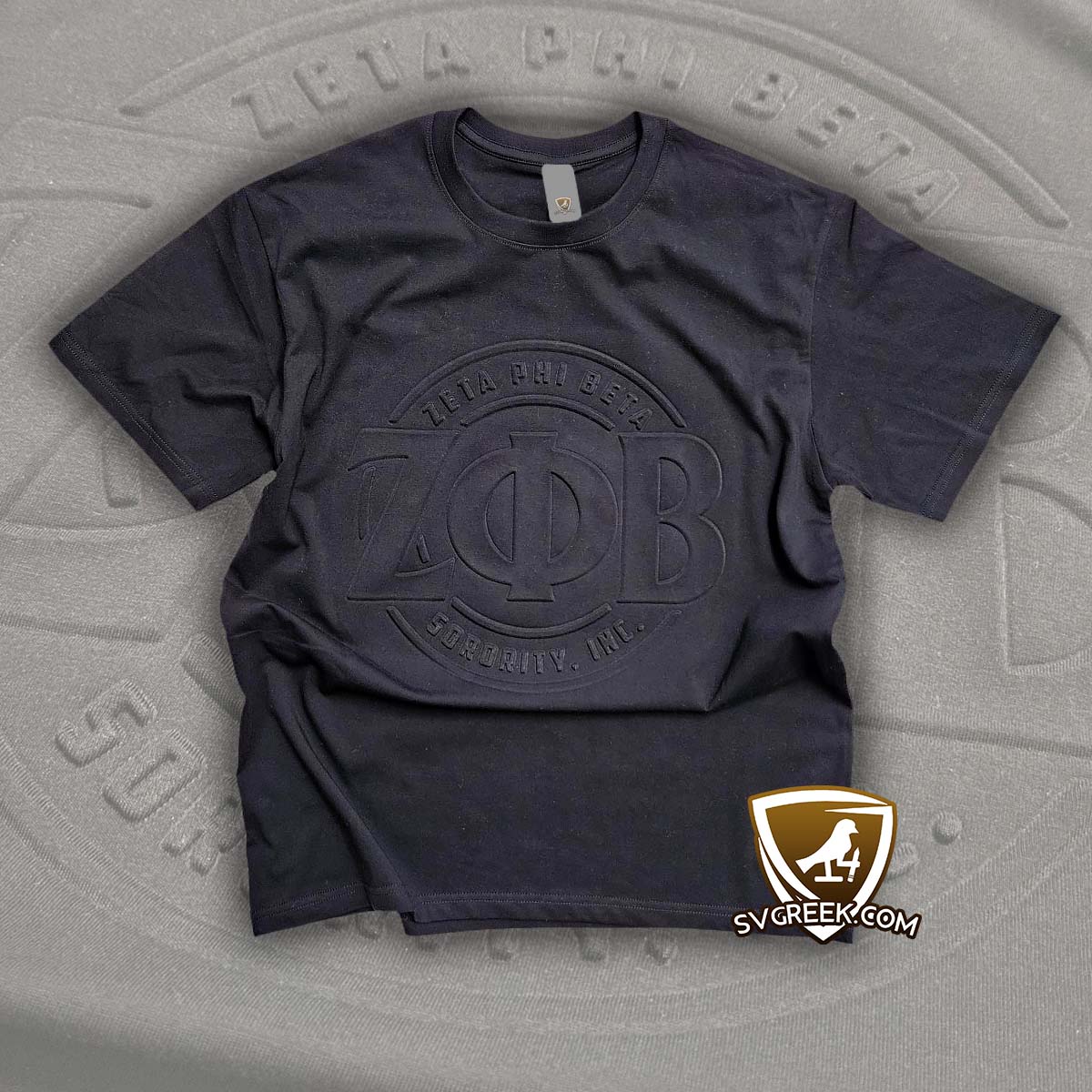 zeta phi beta embossed