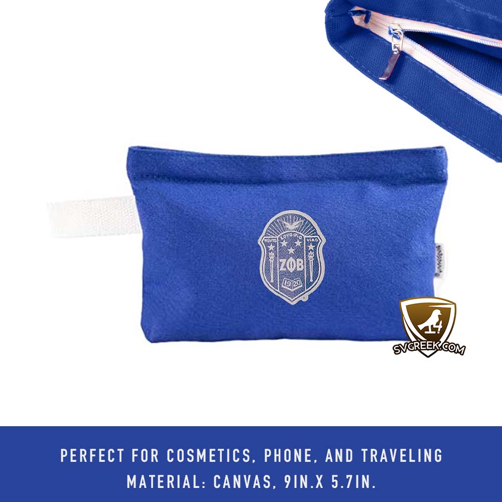 Canvas Cosmetic Pouch - ΖΦΒ