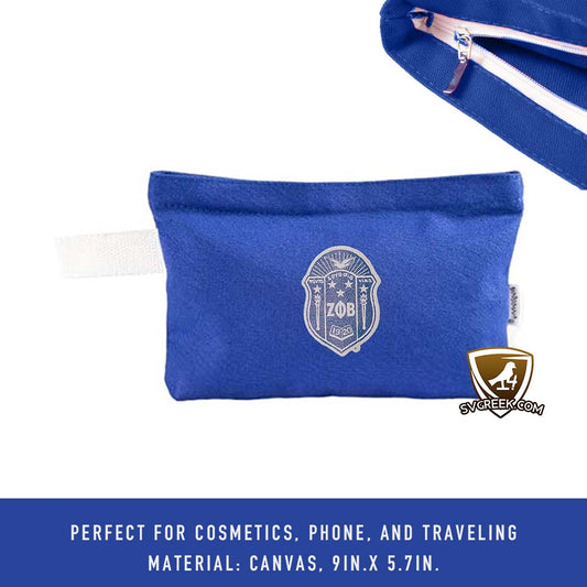 Canvas Cosmetic Pouch - ΖΦΒ