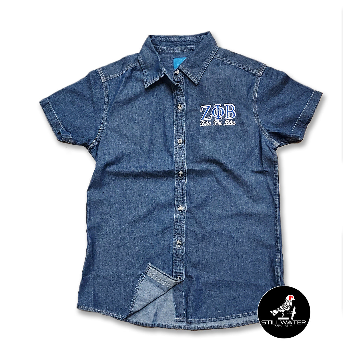 zeta phi beta denim shirt