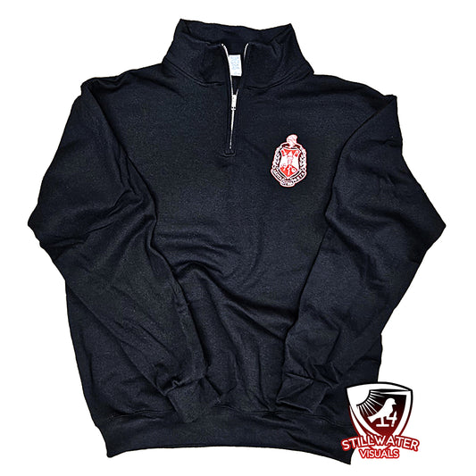 delta quarter zip black