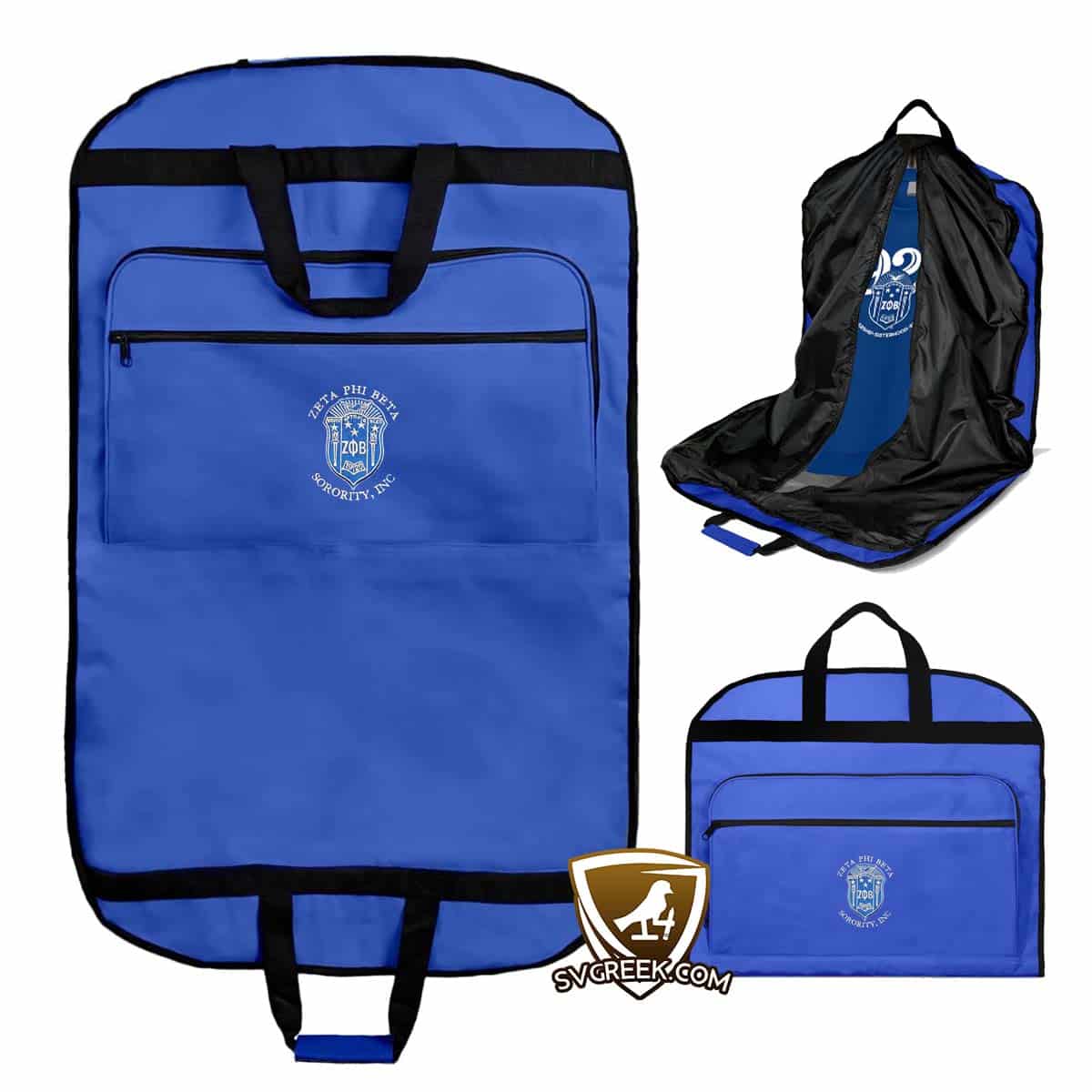 zeta phi beta garment bag