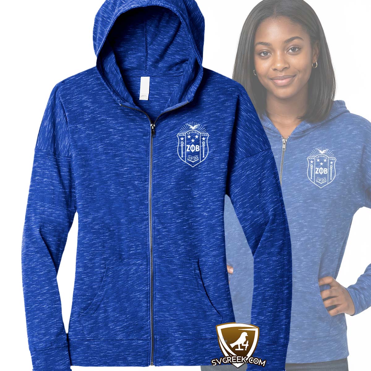 Lightweight Full-Zip Hoodie - Zeta